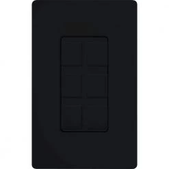 Black 1-Gang Coaxial;Data Jack;Ethernet;Phone Jack Wall Plate (1-Pack) by Lutron