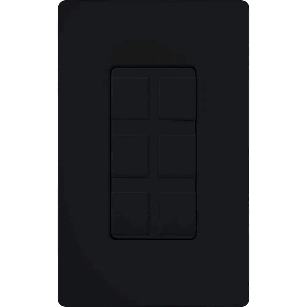 Black 1-Gang Coaxial;Data Jack;Ethernet;Phone Jack Wall Plate (1-Pack) by Lutron