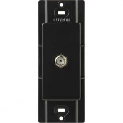 Claro Coaxial Cable Jack, Black by Lutron