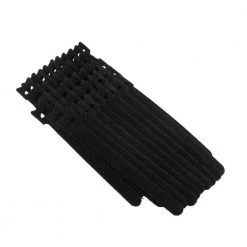 Reusable Self-Gripping Cable Ties, (50-Pieces), Black by QualGear