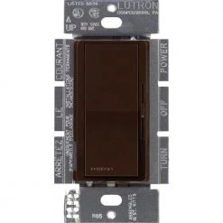 Diva Dimmer for 0-10V LED/Fluourescent Fixtures, 8-Amp, Single-Pole or 3-Way, Brown by Lutron