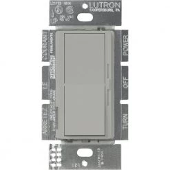 Diva Dimmer for 0-10V LED/Fluourescent Fixtures, 8-Amp, Single-Pole or 3-Way, Gray by Lutron