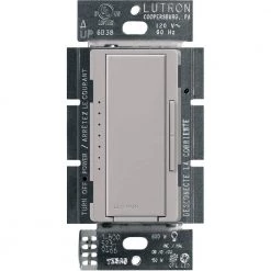 Maestro LED+ Dimmer Switch for Dimmable LED, Halogen and Incandescent Bulbs, Single-Pole or Multi-Location, Gray by Lutron