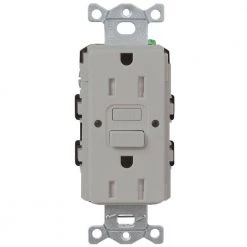 15 Amp Tamper-Resistant GFCI Duplex Receptacle in Gray by Lutron