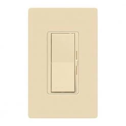Diva LED+ Dimmer Switch for Dimmable LED, Halogen and Incandescent Bulbs, Single-Pole or 3-Way, with Wallplate, Ivory by Lutron