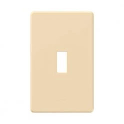 Fassada 1 Gang Toggle-Style Wallplate for Dimmers and Switches, Ivory by Lutron