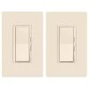 Diva LED+ Dimmer Switch for Dimmable LED, Halogen and Incandescent Bulbs, Single-Pole or 3-Way, Light Almond (2-Pack) by Lutron