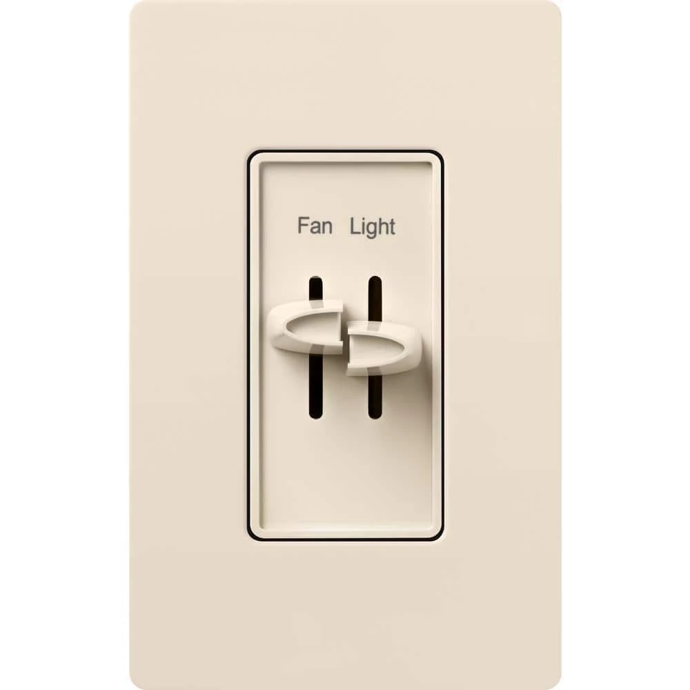 Skylark 300-Watt Single-Pole Dual Fan Control and Dimmer, Light Almond by Lutron - Image 3