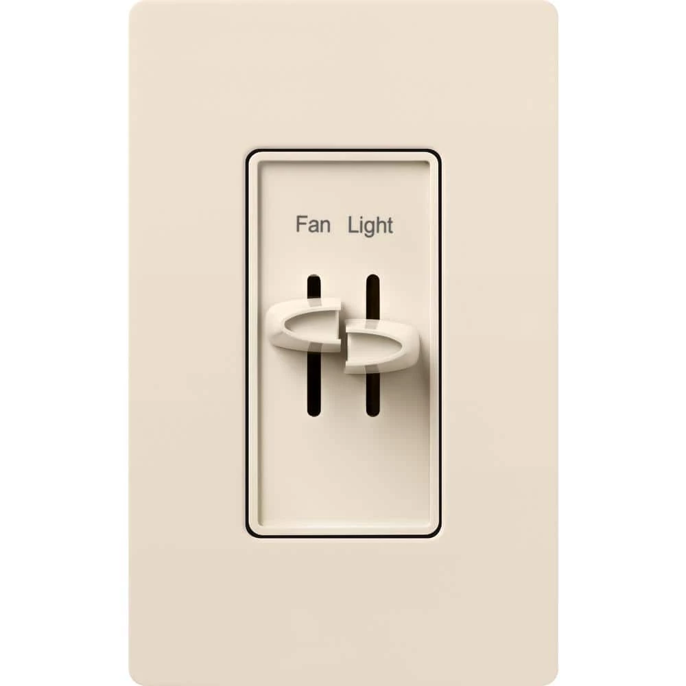 Skylark 300-Watt Single-Pole Dual Fan Control and Dimmer, Light Almond by Lutron - Image 6