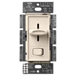 Skylark LED+ Dimmer Switch for Dimmable LED, Halogen and Incandescent Bulbs, Single-Pole or 3-Way, Light Almond by Lutron