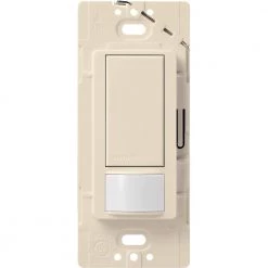 Vacancy-Only Motion Sensor Switch, 2A, Single-Pole, No Neutral Required, Light Almond by Lutron