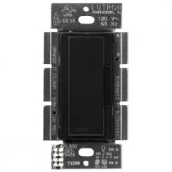 Maestro LED+ Dimmer Switch for Dimmable LED, Halogen and Incandescent Bulbs, Single-Pole or Multi-Location, Midnight by Lutron