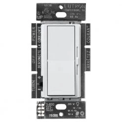 Diva LED+ Dimmer Switch for Dimmable LED, Halogen and Incandescent Bulbs, Single-Pole or 3-Way, Palladium by Lutron