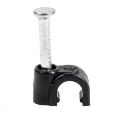 4 mm Cable Clips, Black, 100-Pack by QualGear