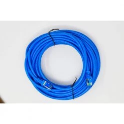 CAT 7R S/FTP Ethernet Cable Length 50 ft.- 26 AWG, 10 Gbps, Gold Plated Contacts, RJ45,99.99% OFC Copper, Blue by QualGear