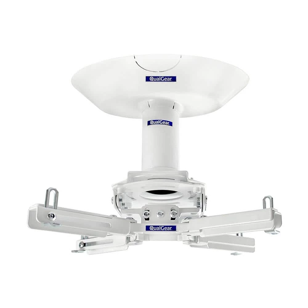 Pro-AV Projector Mount Kit with a Single Joist Ceiling Adapter, 3 in. 1.5 in., White by QualGear