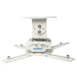 Universal Low-Profile Ceiling Mount Projector, White by QualGear