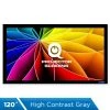 Fixed Frame Projector Screen - 16:9, 120 in. High Contrast Gray 0.9 Gain by QualGear