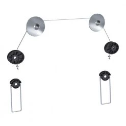 Universal Ultra Slim Low-Profile Wire Rope Hanging-Style Fixed Wall Mount for 37 in. - 70 in. TVs by QualGear