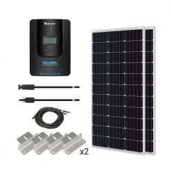 200-Watt 12-Volt Off-Grid Solar Starter Kit w/ 2-Piece 100W Monocrystalline Panel and 40A MPPT Rover Charge Controller by Renogy