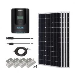 400-Watt 12-Volt Off-Grid Solar Starter Kit w/ 4-Piece 100W Monocrystalline Panel and 40A MPPT Rover Charge Controller by Renogy