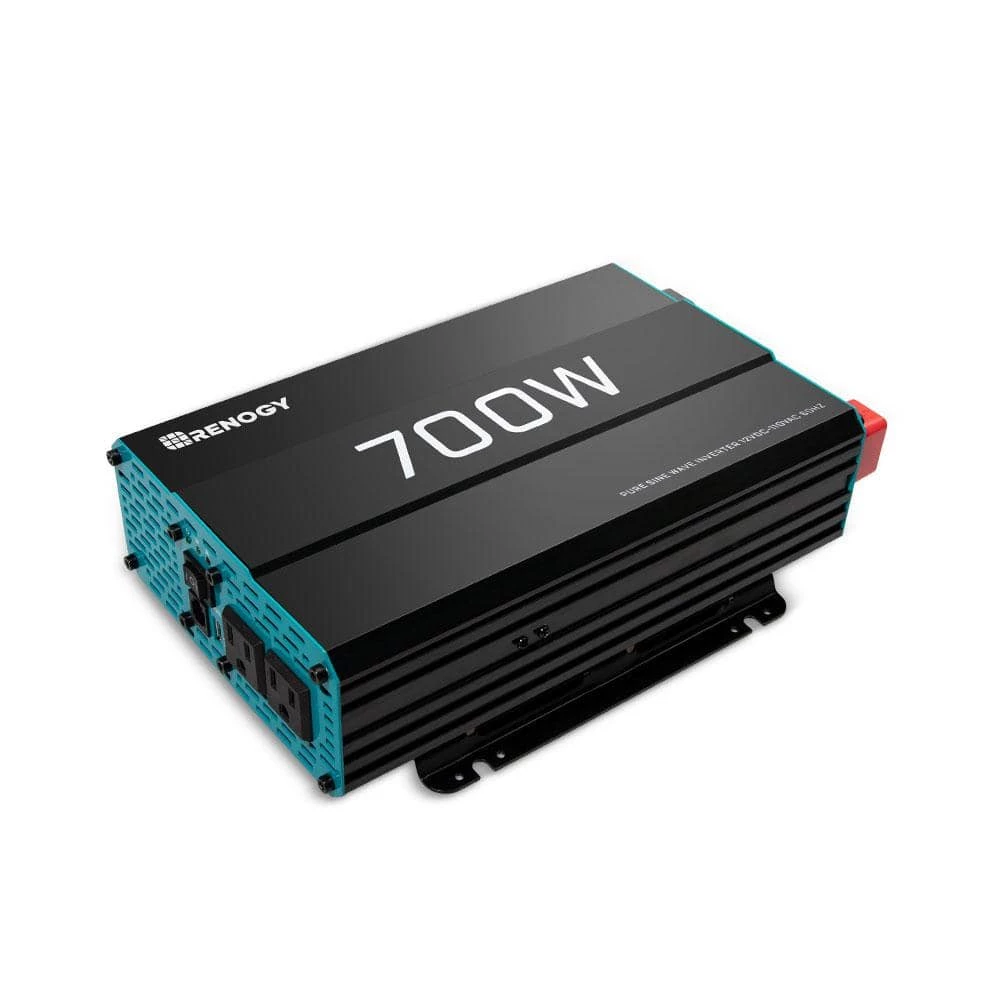 700-Watt Pure Sine Wave Inverter 12V DC to 120V AC Converter for Off-Grid Solar Power w/ Built-in 5V/2.1A USB Port by Renogy