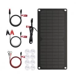 10-Watt Monocrystalline Solar Panel Battery Charger and Maintainer by Renogy