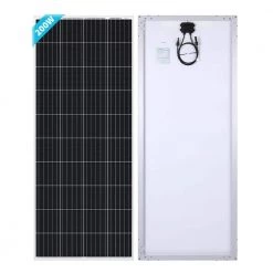 200-Watt 12-Volt Monocrystalline Solar Panel for Off Grid Large System Residential Commercial House Cabin Sheds Rooftop by Renogy