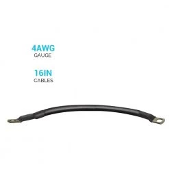 16 in. 4AWG Automotive Replacement Battery Interconnect/Power Inverter Cable by Renogy
