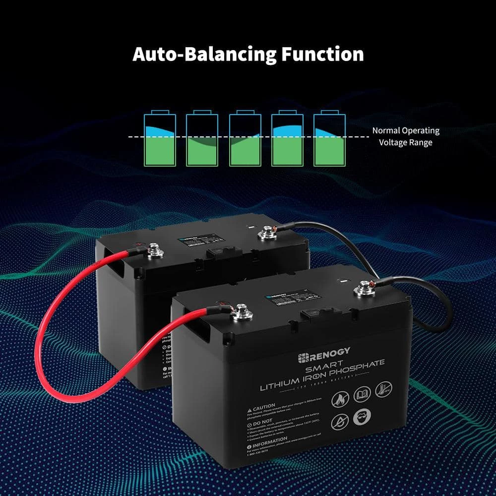 12-Volt 100AH LiFePO4 Deep Cycle Lithium Battery Over 4000 Cycles, BMS, Backup Power for RV Marine, Maintenance-Free by Renogy - Image 6