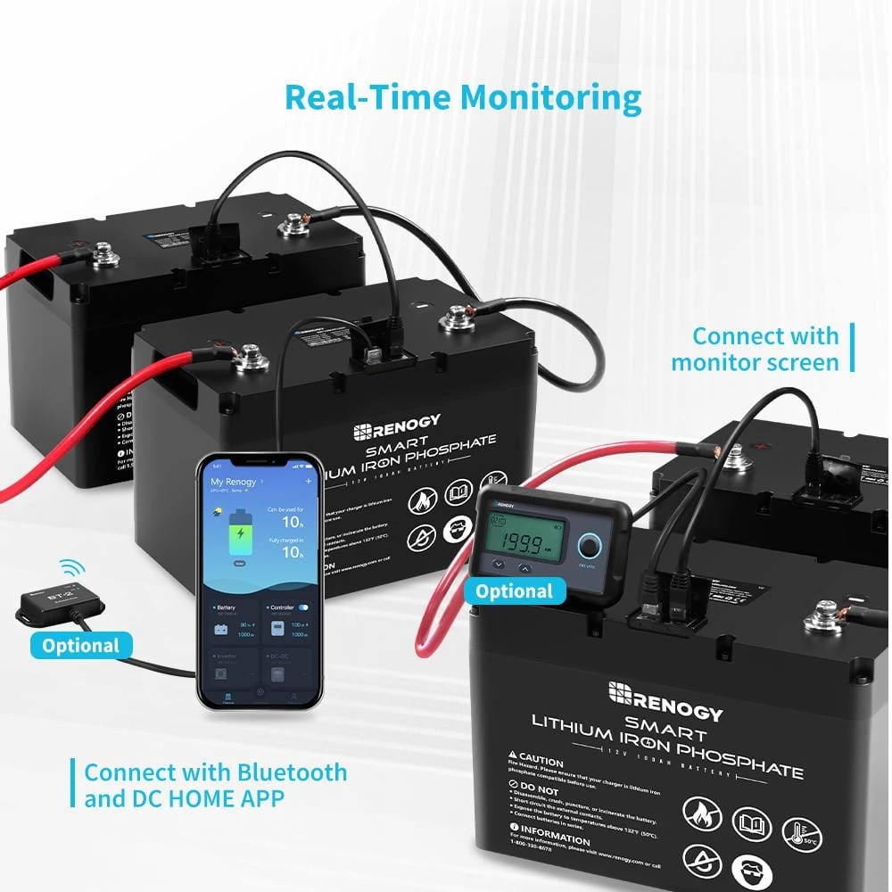 12-Volt 100AH LiFePO4 Deep Cycle Lithium Battery Over 4000 Cycles, BMS, Backup Power for RV Marine, Maintenance-Free by Renogy - Image 8