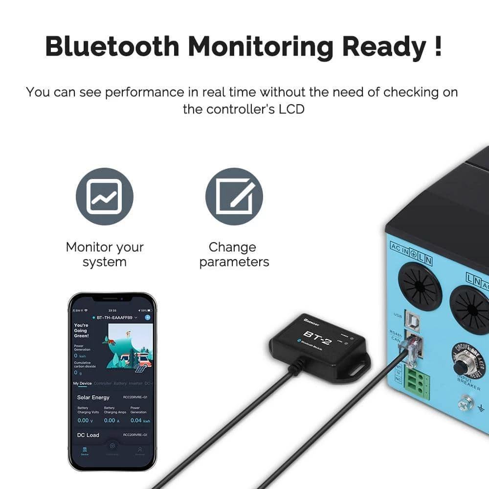 48-Volt 3500-Watt Pure Sine Wave Inverter Charger All-in-One w/ LCD Display Compatible with Lithium Battery 7000W Surge by Renogy - Image 6