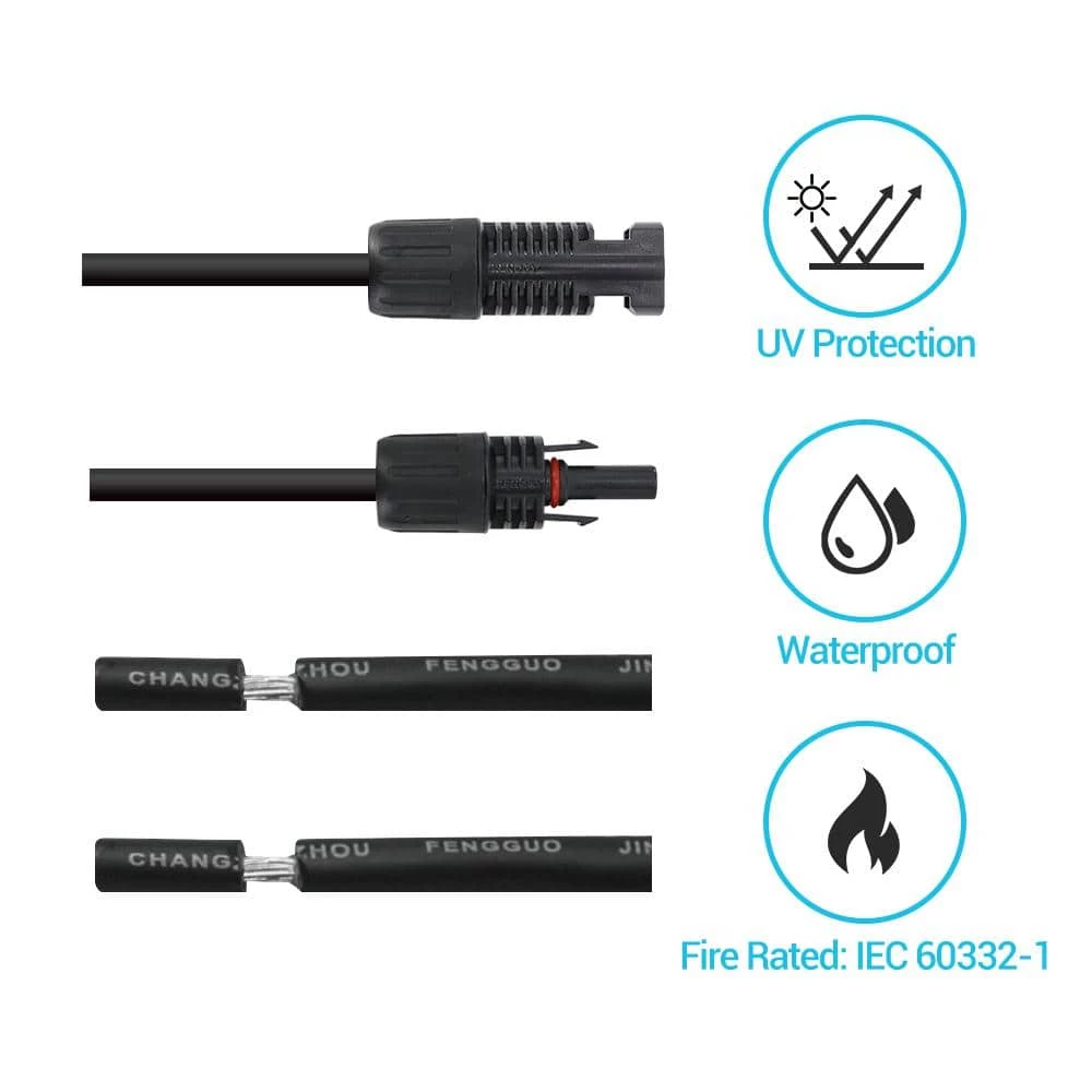 20 ft. 12 AWG Solar Panel and Charge Controller Connector Adaptor Kit Cables by Renogy - Image 3
