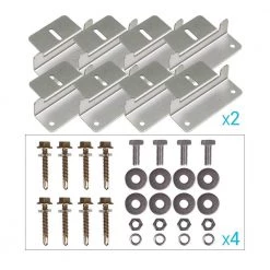 4 Sets of Solar Panel Mounting Z Brackets for RV, Boat, Wall and Other Off Gird Roof Installation by Renogy