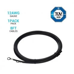 8 ft. 12 AWG Charge Controller and Battery Connector Tray Cables by Renogy
