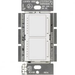 Maestro 300-Watt Single-Pole Dual Dimmer - Snow by Lutron