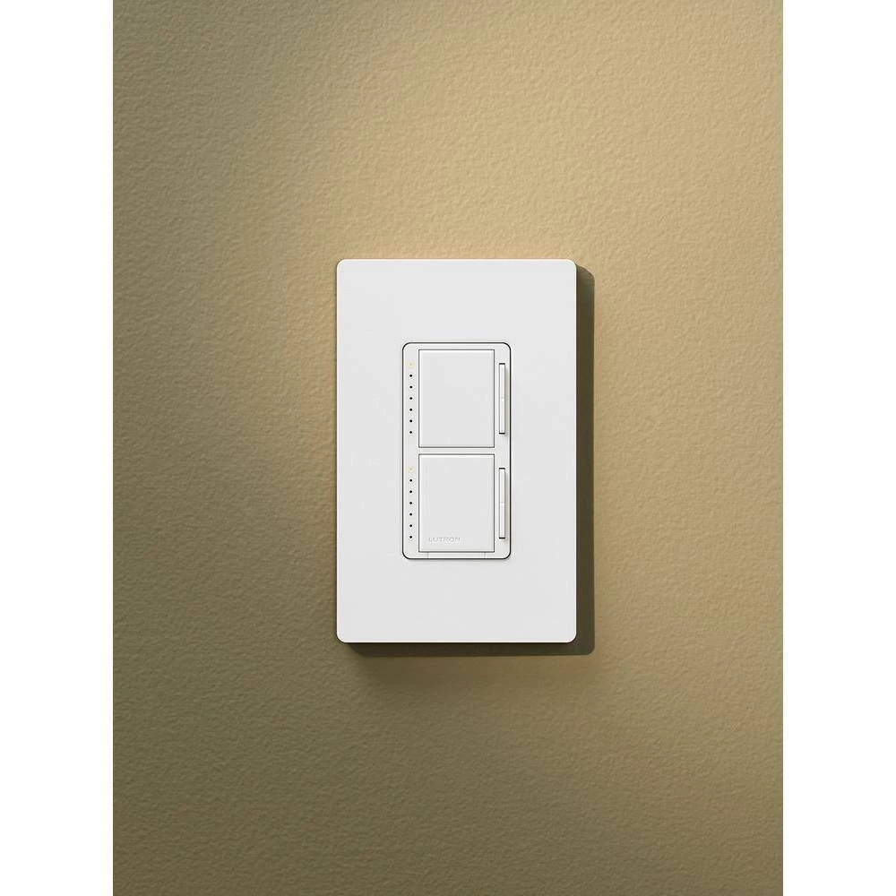 Maestro 300-Watt Single-Pole Dual Dimmer - Snow by Lutron - Image 7