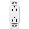 Claro 15 Amp Duplex Outlet, Snow by Lutron