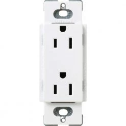 Claro 15 Amp Duplex Outlet, Snow by Lutron
