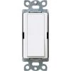 Claro 15 Amp Single-Pole Rocker Switch with Locator Light, Snow by Lutron