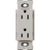 Claro 15 Amp Duplex Outlet, Taupe by Lutron