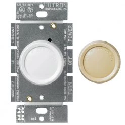 Rotary 1.5 Amp 3-Speed Single-Pole Fan Control, White by Lutron