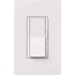 Diva Fan Control and Light Switch for LEDs, CFLs, Incandescent and Halogen Bulbs, with Wallplate, White by Lutron
