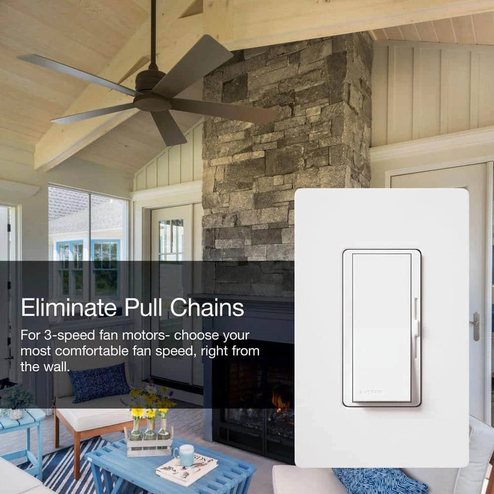 Diva 1.5 Amp Single-Pole/3-Way 3-Speed Fan Control, White by Lutron - Image 3