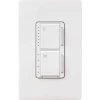 Maestro Fan Control and Light Dimmer for Dimmable LED's, Incandescent and Halogen Bulbs with Wallplate, White by Lutron