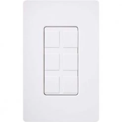 White 1-Gang Data Jack;Coaxial;Ethernet;Phone Jack Wall Plate (1-Pack) by Lutron