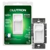 Skylark Contour Slide LED+ Dimmer Switch for Dimmable LED, Incandescent and Halogen Bulbs, Single-Pole, White by Lutron