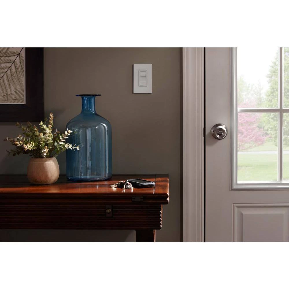 Skylark Contour LED+ Dimmer Switch for Dimmable LED, INC/HAL Bulbs, Single-Pole or 3-Way, with Wallplate White (6-Pack) by Lutron - Image 2