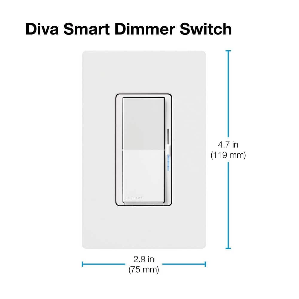 Diva Smart Dimmer Switch for Caseta Smart Lighting, White by Lutron - Image 14