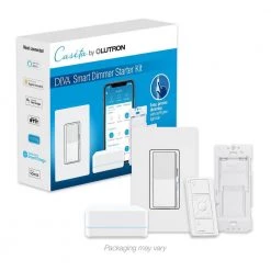 Diva Smart Dimmer Switch Starter Kit for Caseta Smart Lighting, with Smart Hub and Pico Remote by Lutron